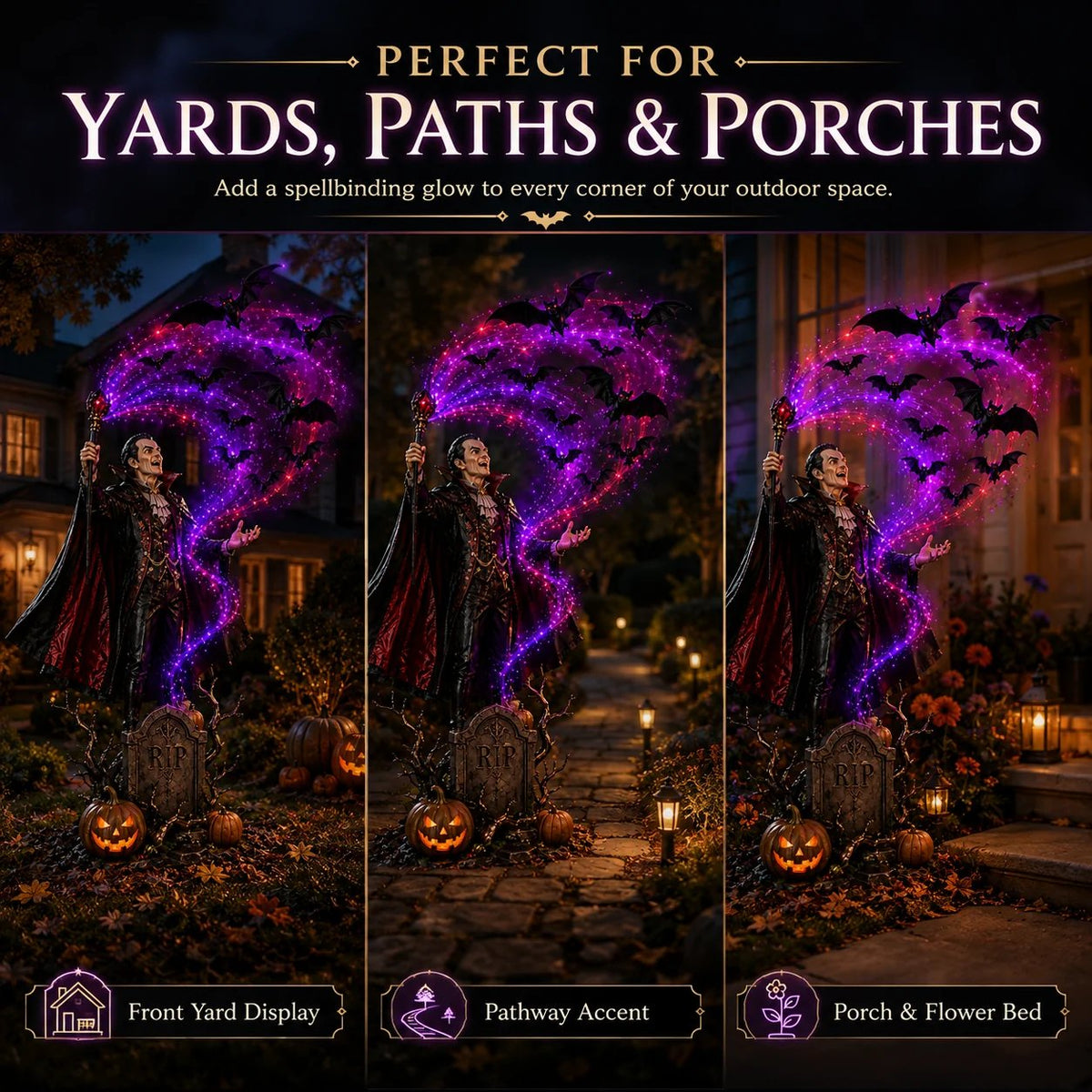 🔥🎃Today 49% OFF🦇Vampire Summoning Bats Garden Light-📦Buy Two Get Free Shipping