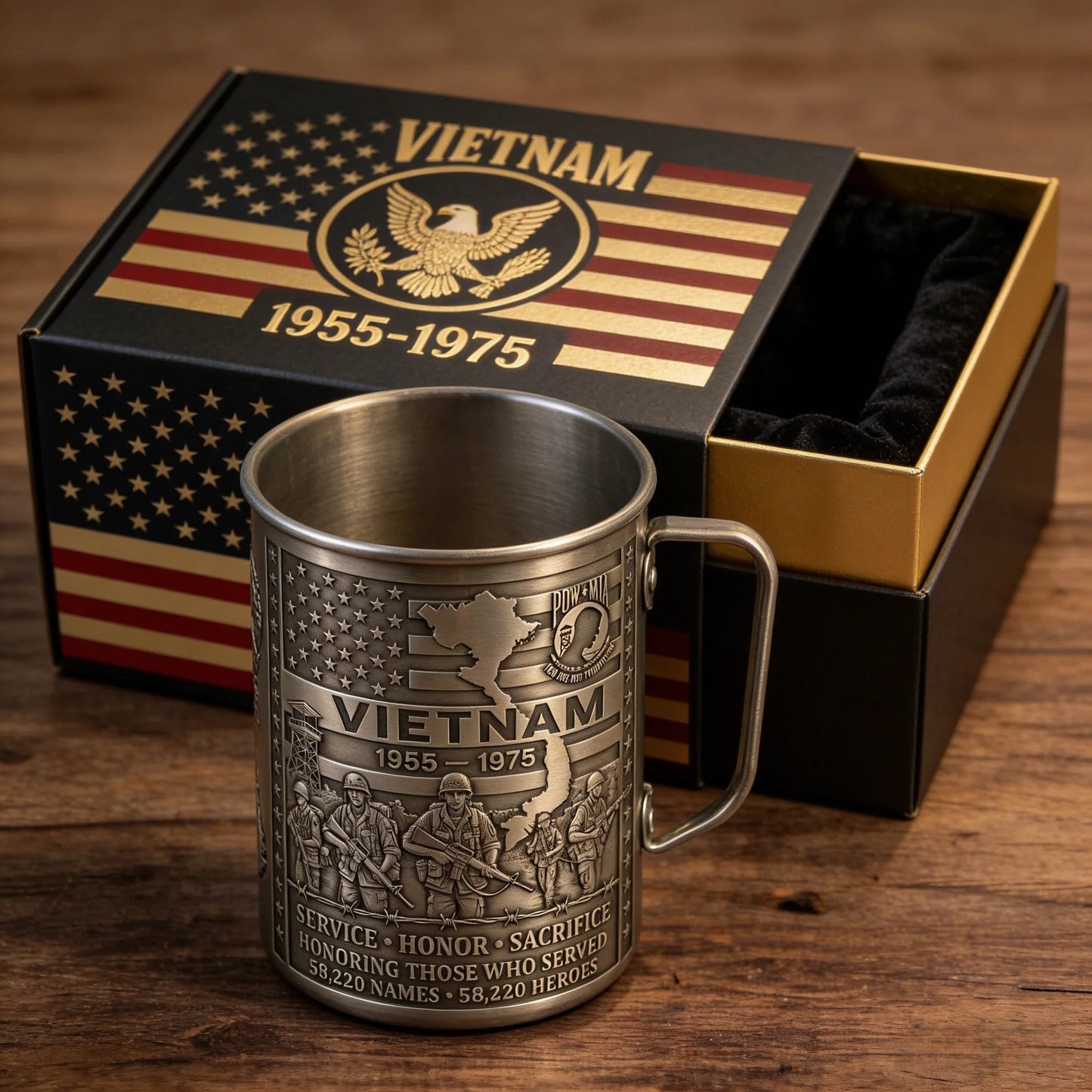 🔥LAST DAY 49% OFF 🎖️Vietnam Veteran Honor Coffee Mug – 1955-1975 Service Tribute