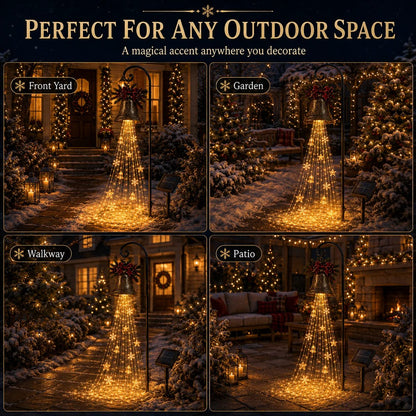 🎄Christmas Early Bird Deal- Christmas Bell Cascade Solar Yard Light✨