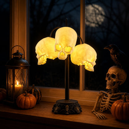 💀Triple Terror Glowing Skull Display