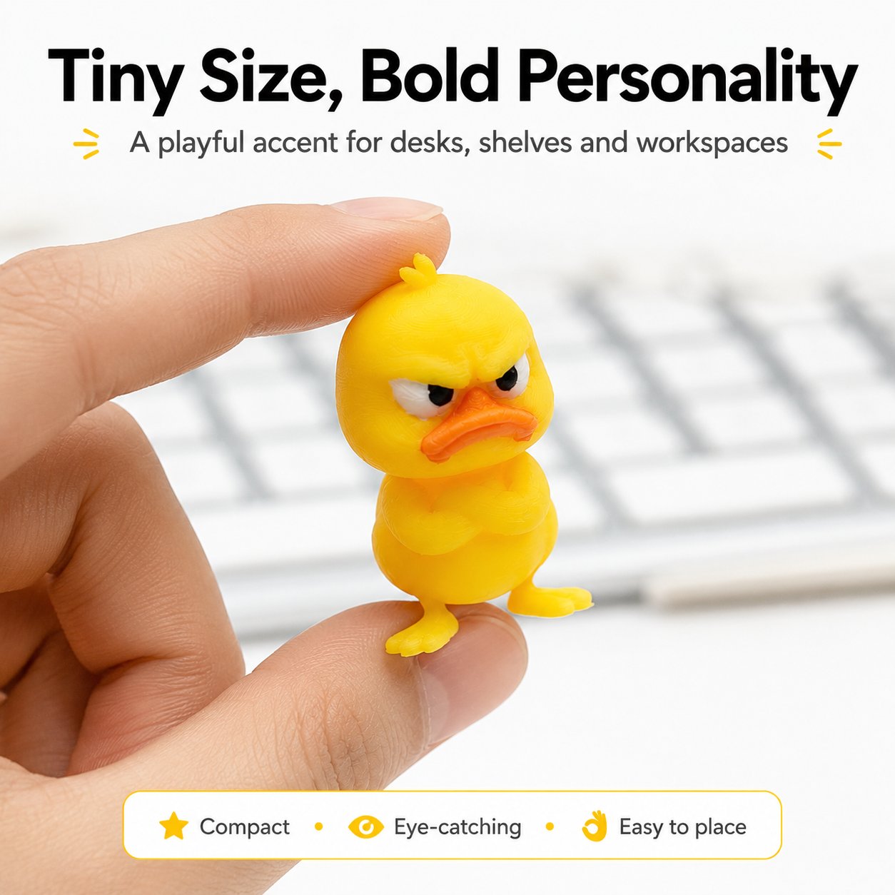 🔥🎁😠 Angry Duck Desk Figurine — Add a Tiny Attitude to Your Space! 🐥