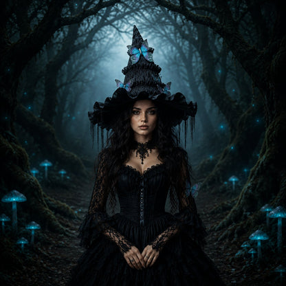 🖤 Gothic Butterfly Witch Hat™