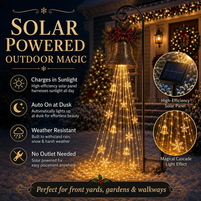 🎄Christmas Early Bird Deal- Christmas Bell Cascade Solar Yard Light✨