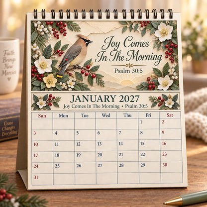 ✝️ 3D Christian Calendar 2027 | 12 Scripture Designs with Nature Scenes, Birds &amp; Flowers for Faith-Filled Homes &amp; Meaningful Gifts 🎁