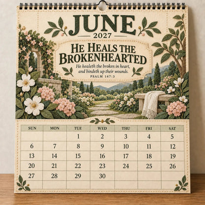 ✝️ 2027 Psalms Wall Calendar | Monthly Scripture &amp; Christian Artwork