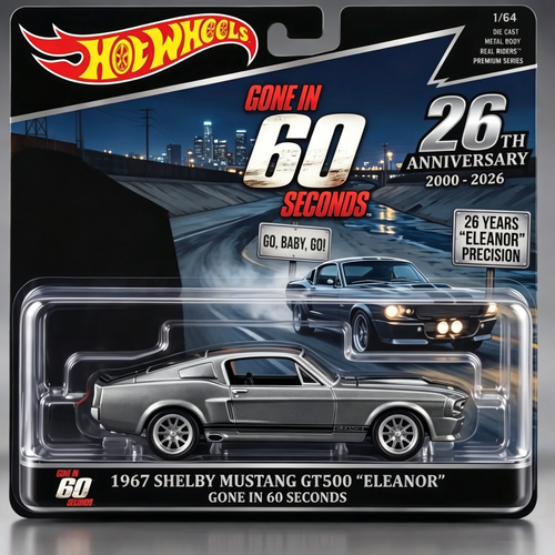 H W x Gone in 60 Seconds 26th Anniversary Diecast Model Car