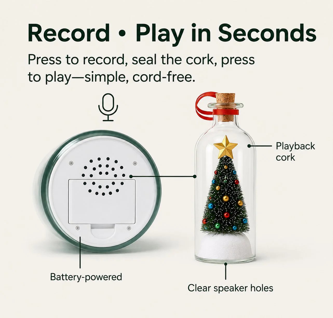 🎄Christmas Early Bird Sale| 49% OFF🔥Mr. Christmas  Christmas Tree Message In A Bottle
