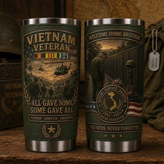 🔥 Last Day Promo: 49% OFF-🇺🇸 Vietnam War Veteran Commemorative Travel Tumbler