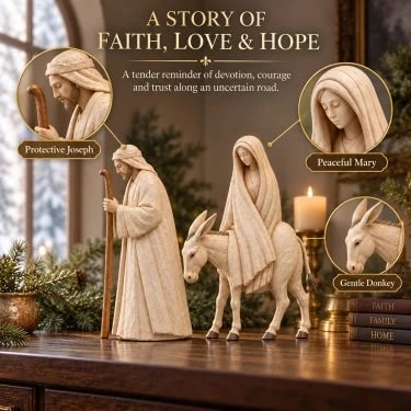 🚶 🌟 Journey to Bethlehem Nativity Figurine Set