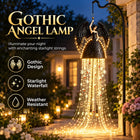 Gothic Dark Angel Starlight Waterfall Outdoor Resin Garden Light