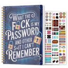 📅Funny Password Notebook - Spiral Bound with Lock Icons & Funny Security Phrases✍️