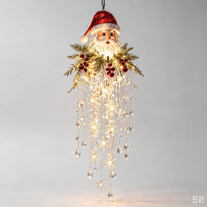 Crystal Cascade Christmas Light™ – Hanging Snowflake & Crystal LED Porch Décor ✨❄️