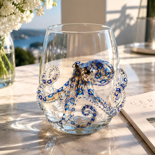 🌊 3D Ocean Animal Artisan Glassware Collection | For Fresher Sips, Sunlight-Catching Details, Coastal Elegance & Elevated Home Bar Vibes ✨