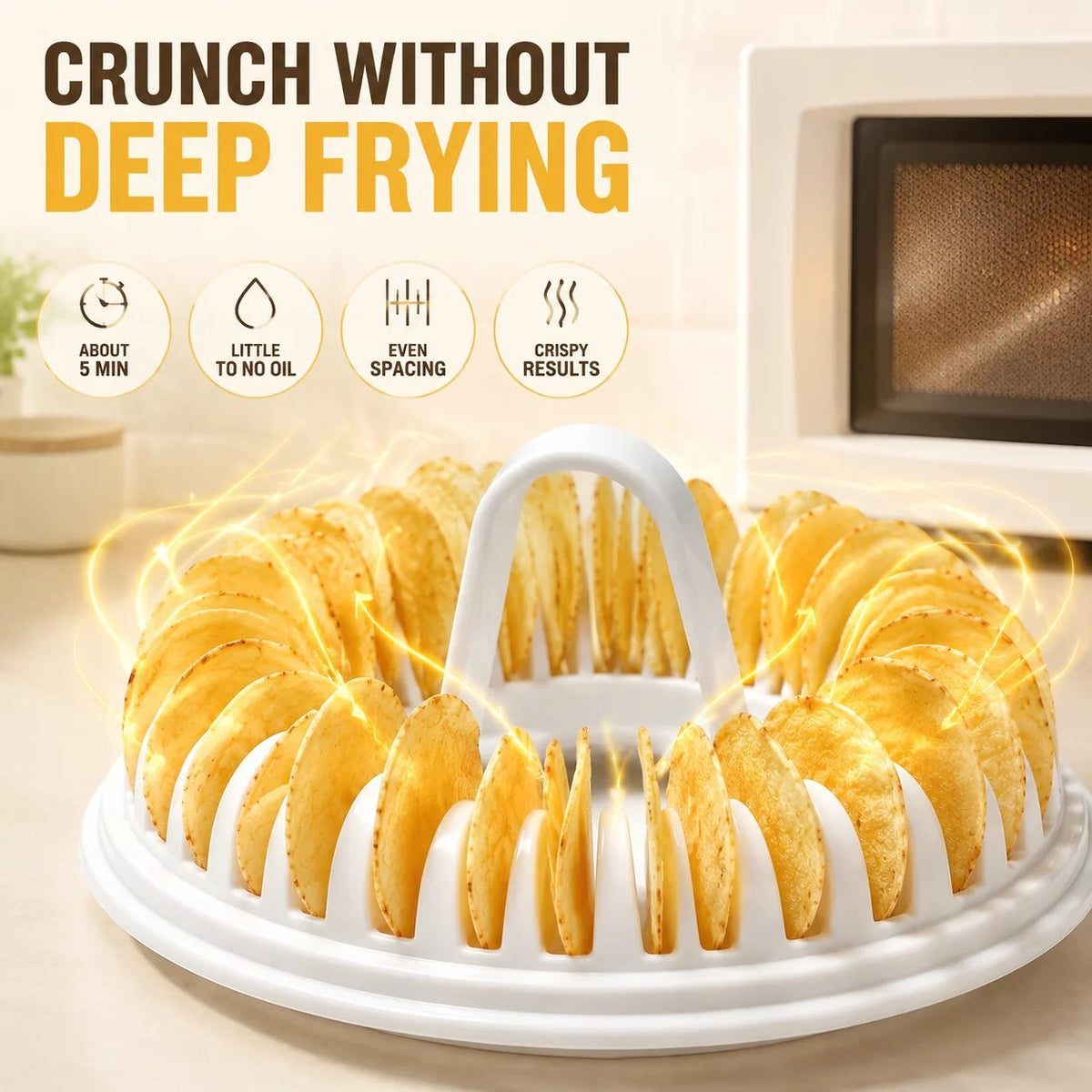 🔥2026 HOT SALE🥳💞50K+ SOLD!😍🥔DIY Microwave Potato Chip Maker with Slicer Bowl Set - DIY Microwave Potato Chip Maker with Slicer Bowl Set / Buy 1