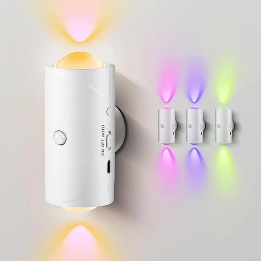 Smart Rechargeable Motion Sensor Night Light – RGB Ambient Wall Lamp