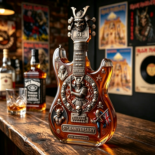 Iron Maiden 51th Anniversary Guitar Decanter