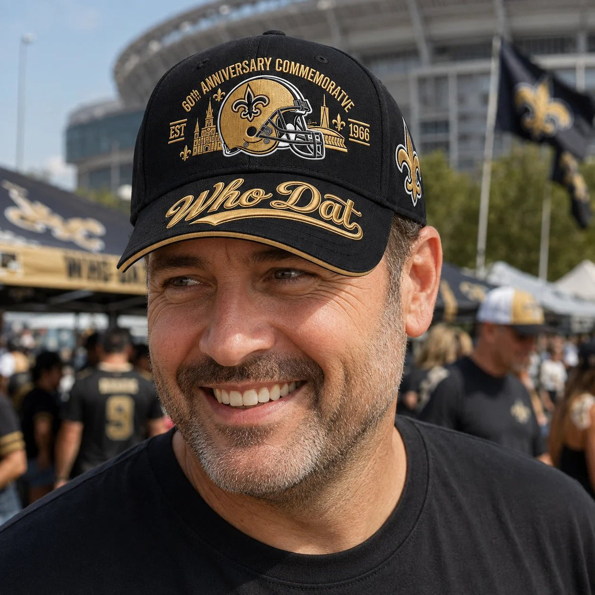 🇺🇸 Last Day Promo: 49% OFF⚜️🏈Who Dat 60th Anniversary Baseball Cap