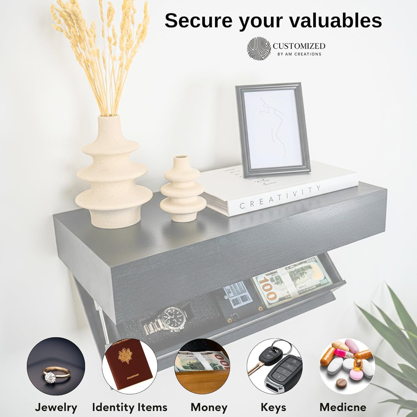 ⚡Last Day Sale 49% OFF⚡Secret Hidden Compartment Wall Shelf