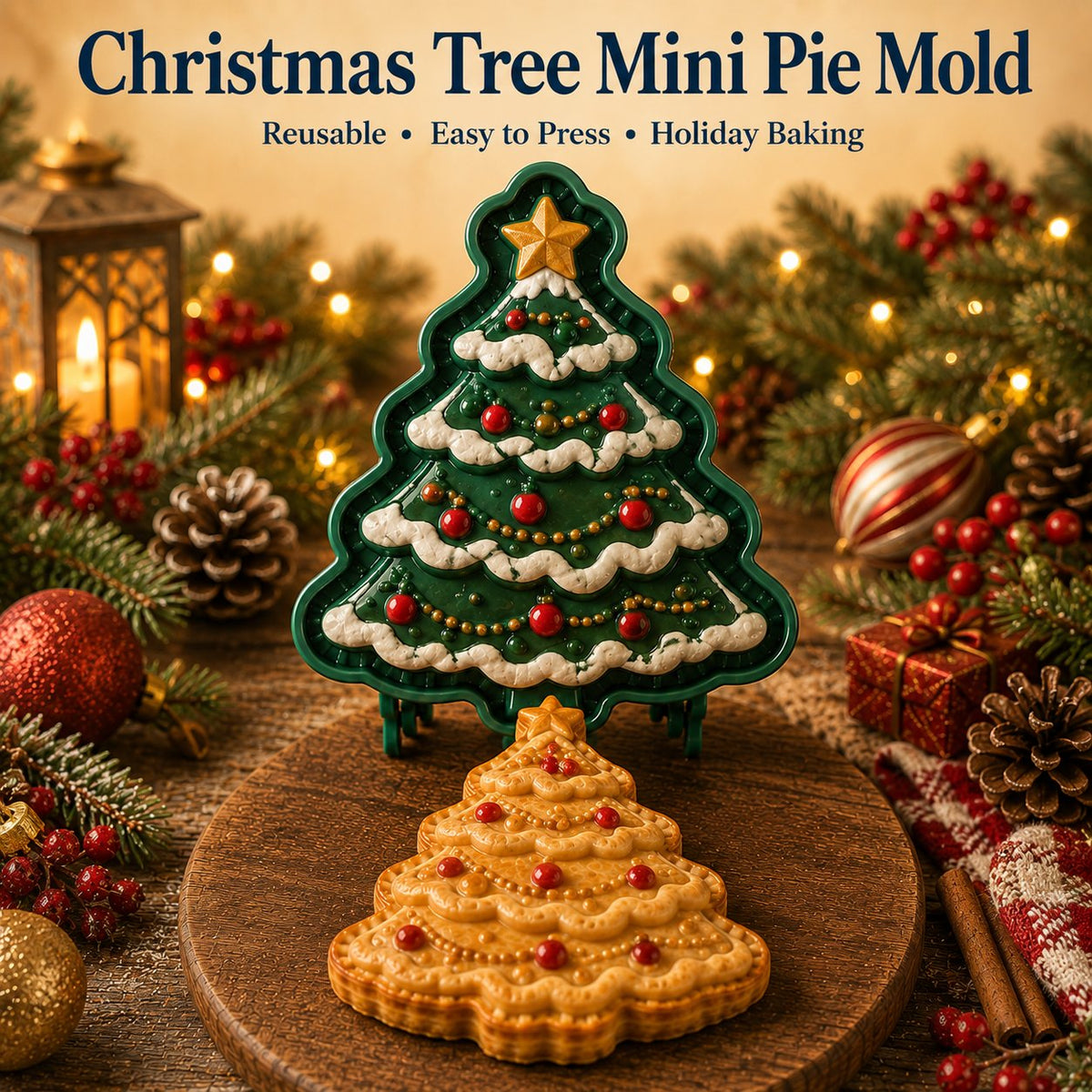 🔥🔥Only $12.99 Last Day Promotion!✨ 🎄16-Design Christmas Mini Pie Mold Collection 🥧
