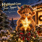 🎄✨Baby Highland Cow Glowing Star Tree Topper