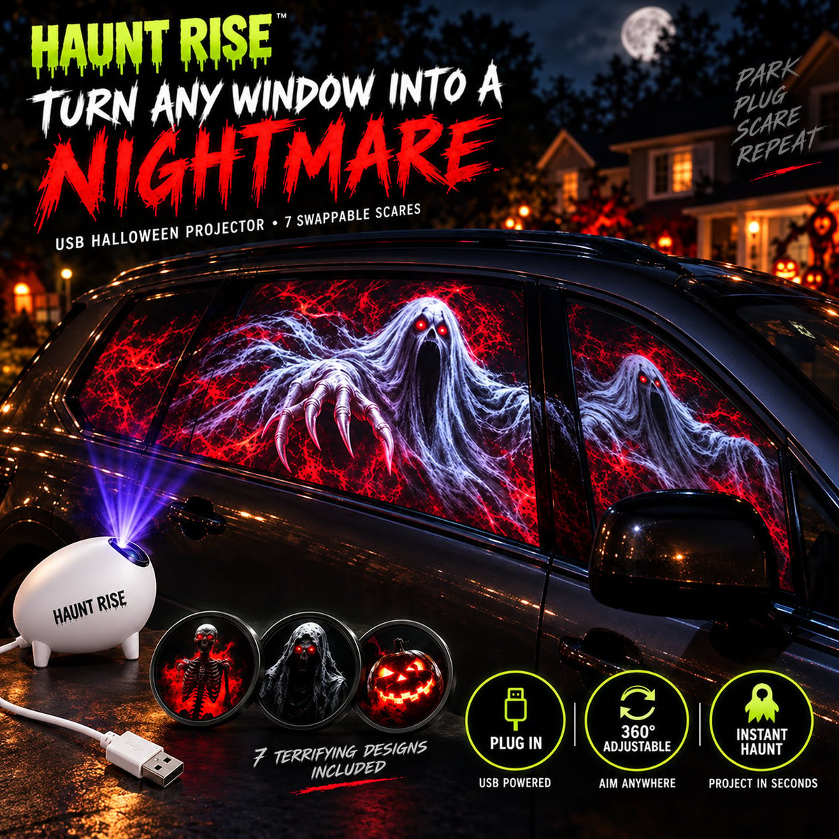 ⏳ Last day! 49% OFF – 👻 Haunted Window Projector