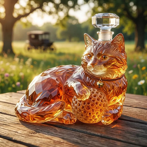 Playful Cat Whiskey Bottle