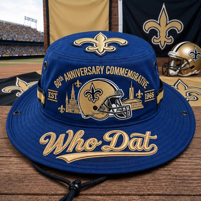 🇺🇸 Last Day Promo: 49% OFF⚜️Who Dat 60th Anniversary commemorative Boonie Hat🏈