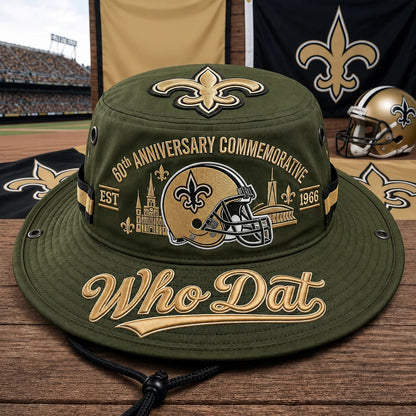 🇺🇸 Last Day Promo: 49% OFF⚜️Who Dat 60th Anniversary commemorative Boonie Hat🏈