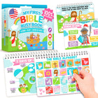 ✝️ Bible Busy Book for Toddlers | Montessori Christian Quiet Book with 152 Velcro Pieces & 15 Faith Activities