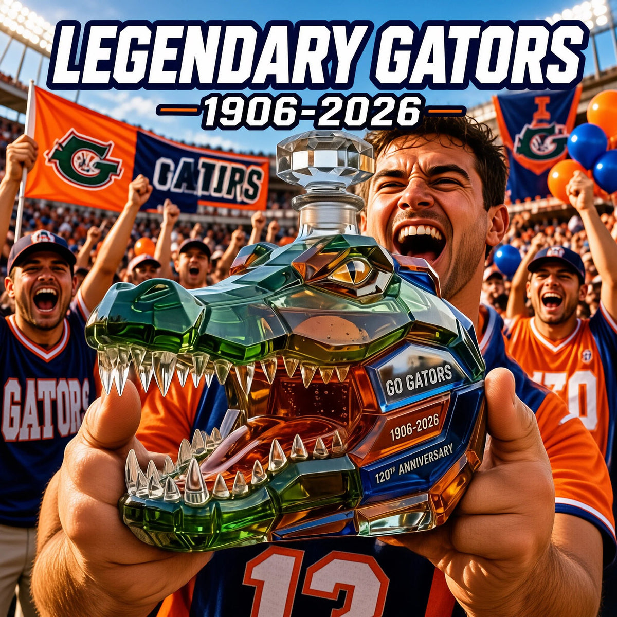 🐊 120th Anniversary Alligator Decanter – Bold Gator Spirit Meets Timeless Craftsmanship | Collector’s Edition 🐊✨