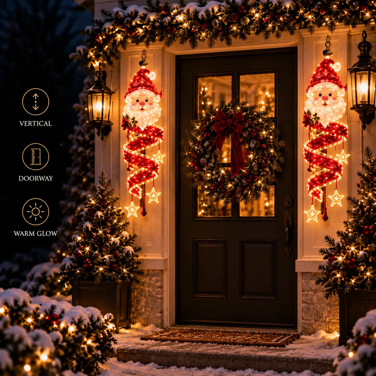 ⏳ Last Day 49% OFF – 🎄Christmas Magic Spiral™ Hanging LED Light Collection – 9 Festive Designs ✨ | Suspended Glowing Characters with Spiral Lights & Hanging Details for Porches, Windows, Entryways & Holiday Displays