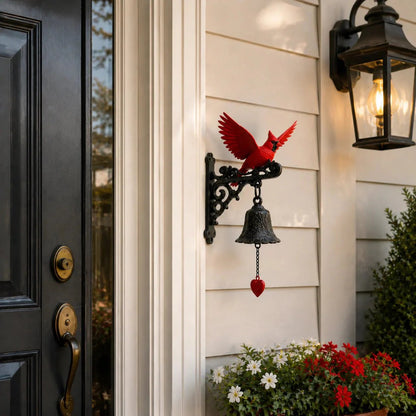 🐦🔔 Vintage Cardinal Garden Bell