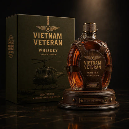 🎖️Vietnam Veteran Tribute Whiskey Decanter Gift Set–💛All Gave Some, Some Gave All