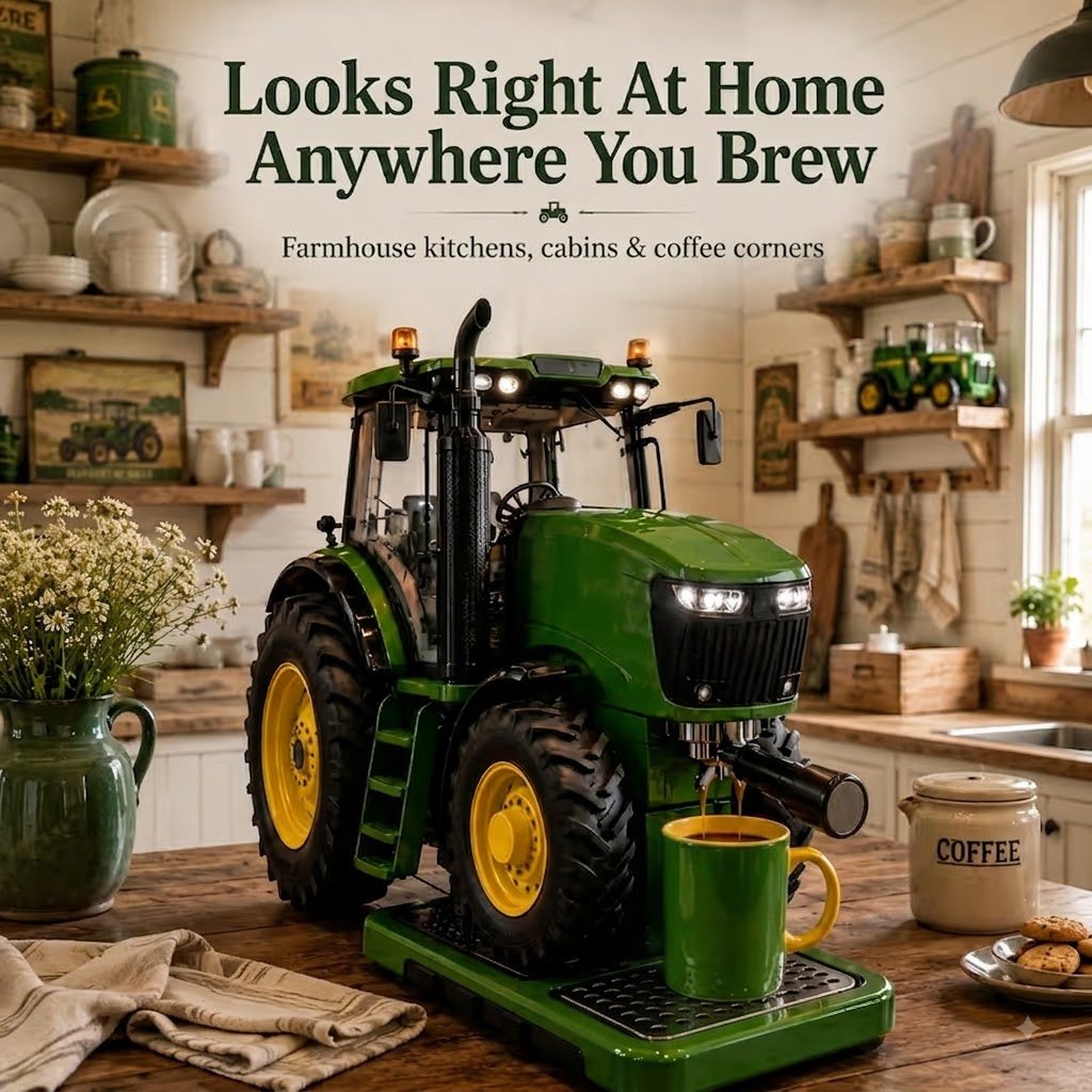 🚜☕ Coffee Machine Tractor – The Coffee Maker with More Horsepower