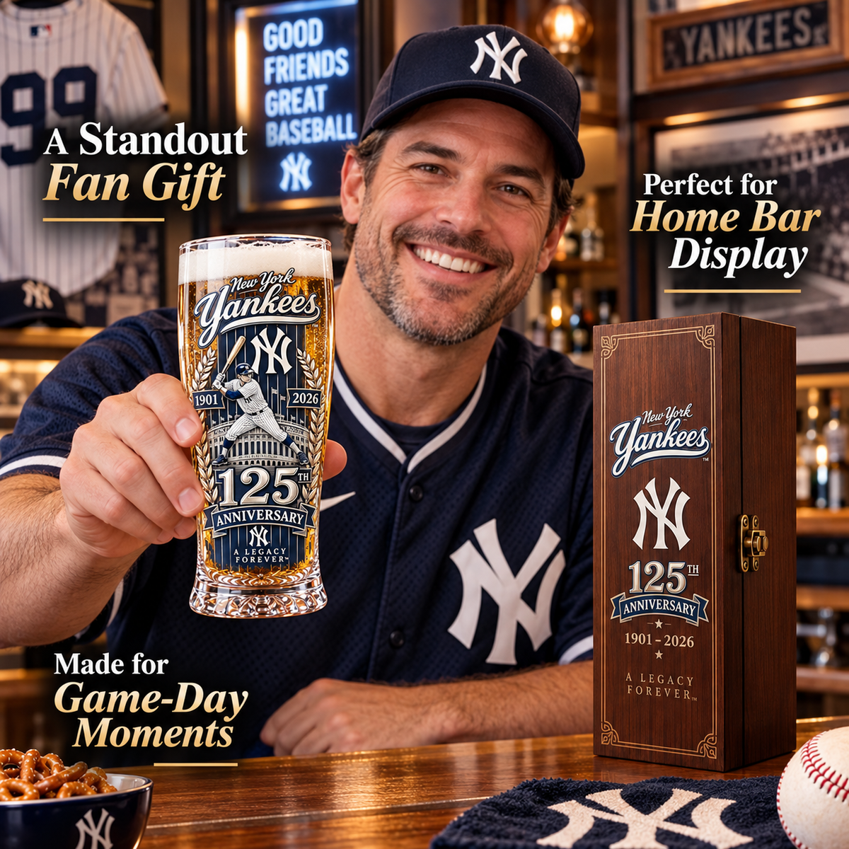 🏆 Let’s Go Tribe! 125th Anniversary Commemorative Pint Glass🎁