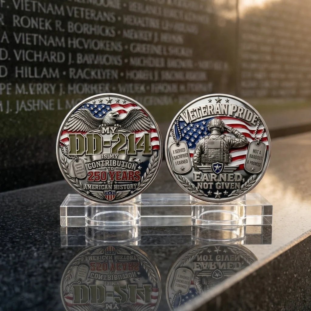 DD-214 Veteran 3D Embroidered Cap - "IT'S A VETERAN THING YOU WOULDN'T UNDERSTAND" 🎁 Free Honor Coin With Every Cap Purchase