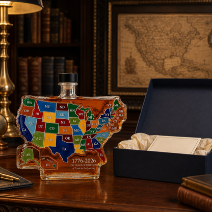 USA 50 State 250th Anniversary Whiskey Bottle Decanter