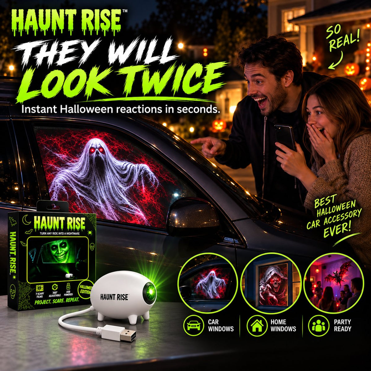 ⏳ Last day! 49% OFF – 👻 Haunted Window Projector