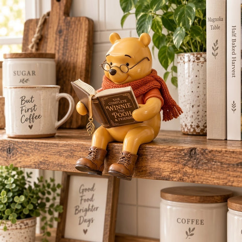 The Pooh Reading Figurine