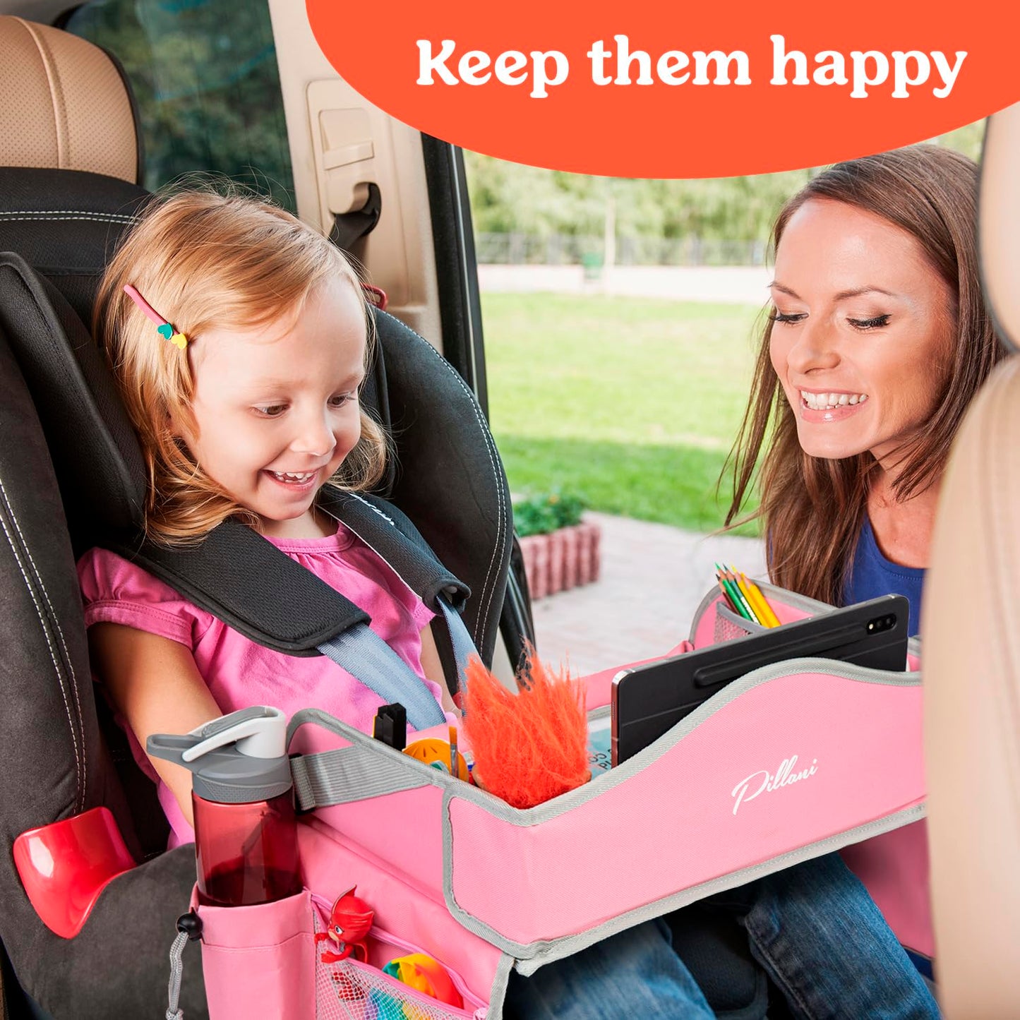 🚗✨ Kids Travel Tray for Car – Mess-Free Activity & Snack Table for Toddlers