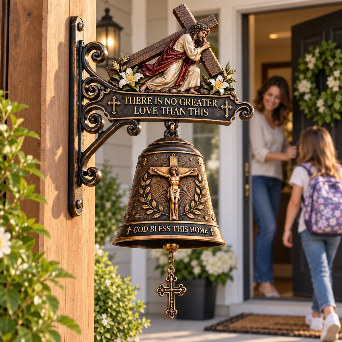 ✝️ Jesus Cross Christian Hanging Bell