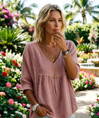 Women's Chic Loose-Fit V-Neck Lace Blouse