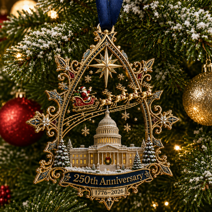 🔥250th Anniversary: Santa Flying Over the White House on a Snowy Night
