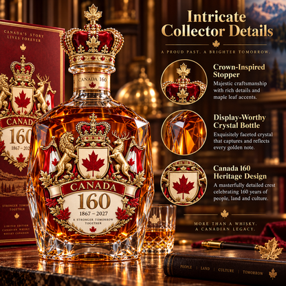 🔥 LIMITED-TIME 50% OFF | 🍁🇨🇦 Canada 160 Collector Decanter™ – 1867–2027 Heritage Tribute & Patriotic Keepsake ✨