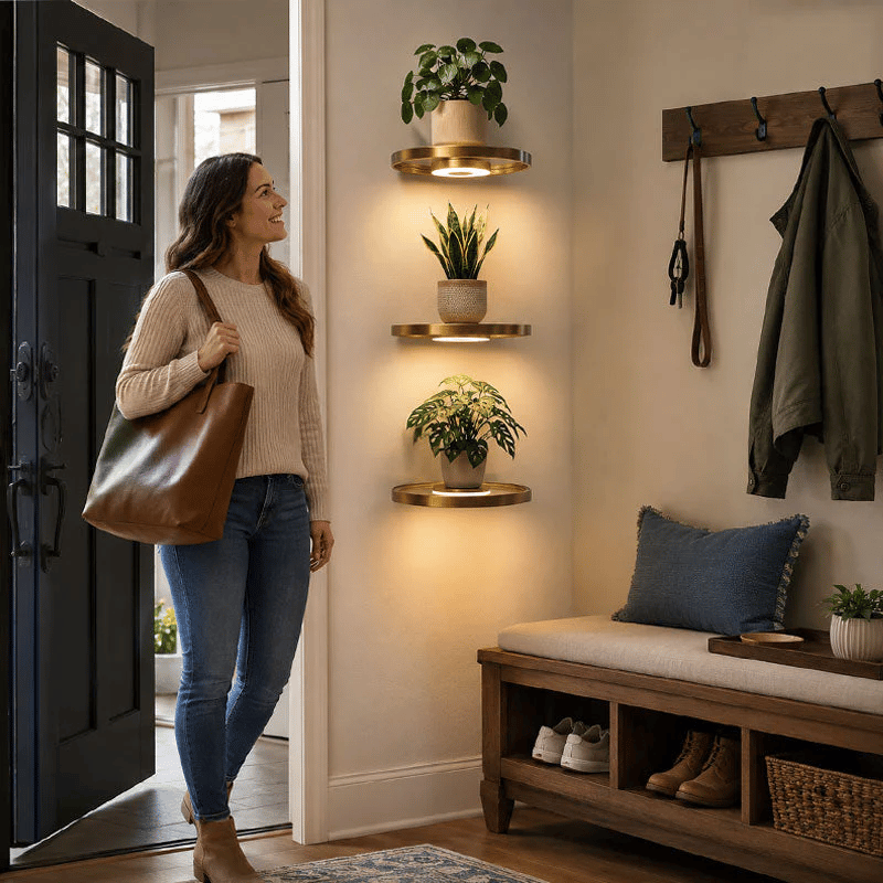 Illuminated Floating Corner Shelf ✨ Turn Empty Corners Into Glowing Showpieces