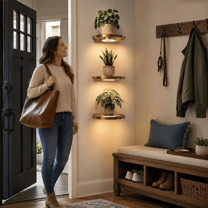 Illuminated Floating Corner Shelf ✨ Turn Empty Corners Into Glowing Showpieces