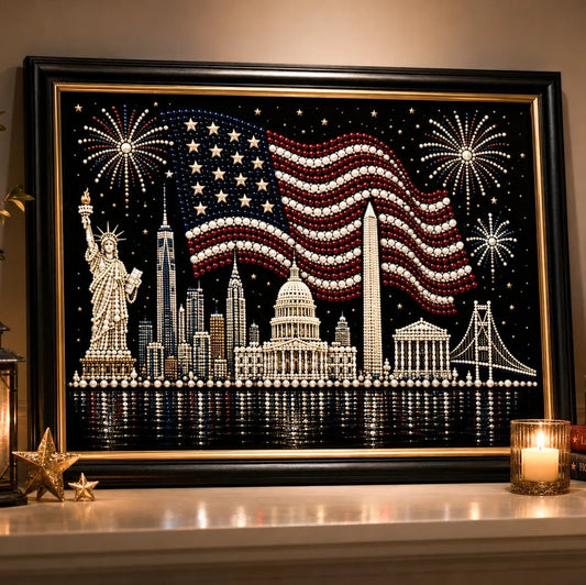 🦅America 250th Anniversary Pearl Art Kit – Stars & Stripes Skyline Limited Edition