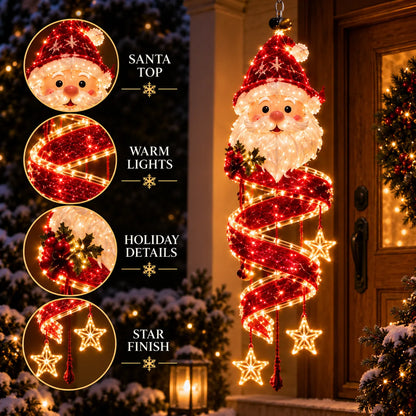 ⏳ Last Day 49% OFF – 🎄Christmas Magic Spiral™ Hanging LED Light Collection – 9 Festive Designs ✨ | Suspended Glowing Characters with Spiral Lights & Hanging Details for Porches, Windows, Entryways & Holiday Displays