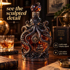 🐙Kraken Voyage Octopus Whiskey Decanter | Gothic Nautical Bar Centerpiece