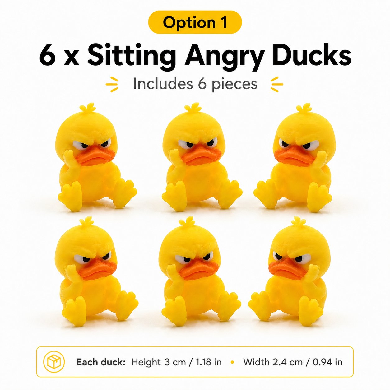 🔥🎁😠 Angry Duck Desk Figurine — Add a Tiny Attitude to Your Space! 🐥